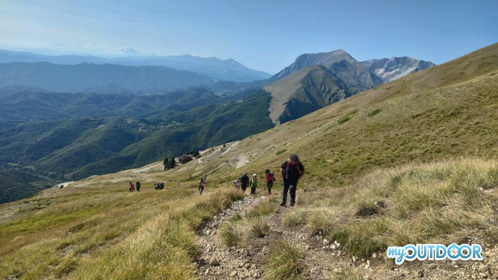 La salita dal Rifugio Sibilla