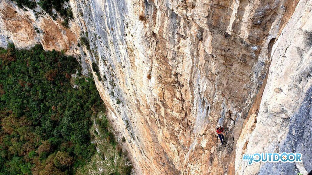 Vista dall'alto sulla sosta dell'ultimo tiro